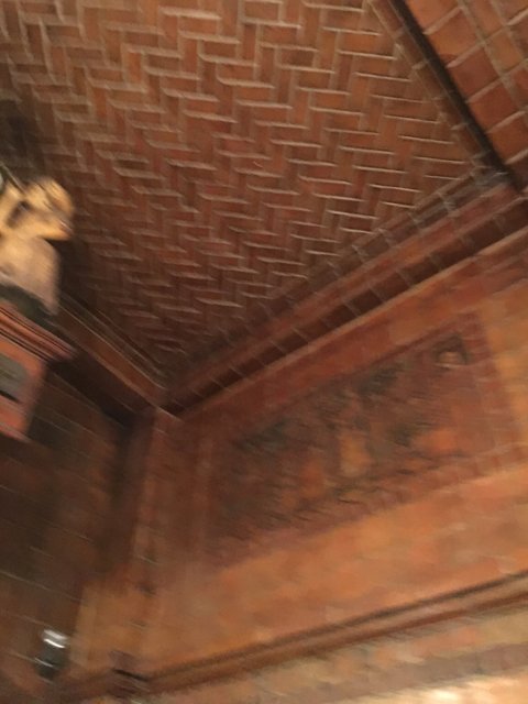 Brick Ceiling with Statue
