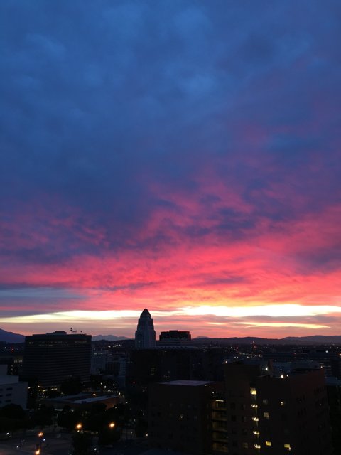Radiant Sunset over Salt Lake City