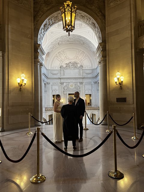 A Moment in the City Hall Foyer