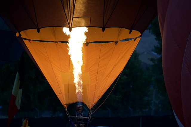 Fire and Fabric: Hot Air Balloon Inflation at Dawn