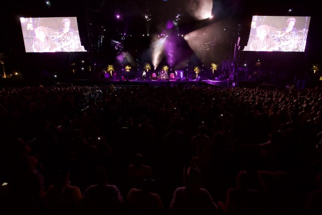 Rock Concert with Crowd and Large Screen