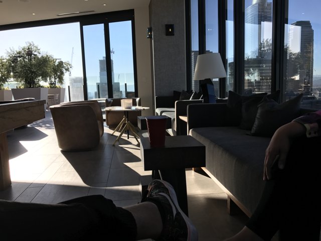 Relaxing in the Penthouse Living Room