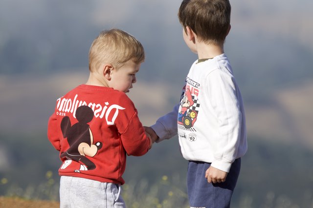 Two Young Boys Share a Moment on Mt. Diablo