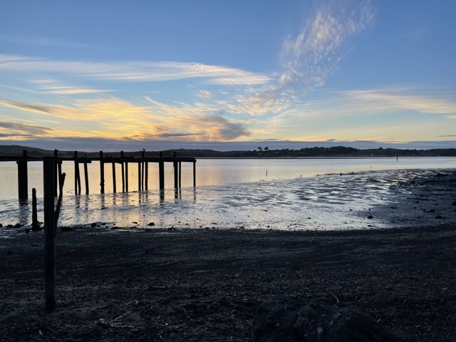 Serene Sunset at Bodega Bay Pier