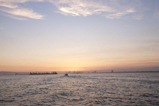 Sunset Sail on the Open Sea