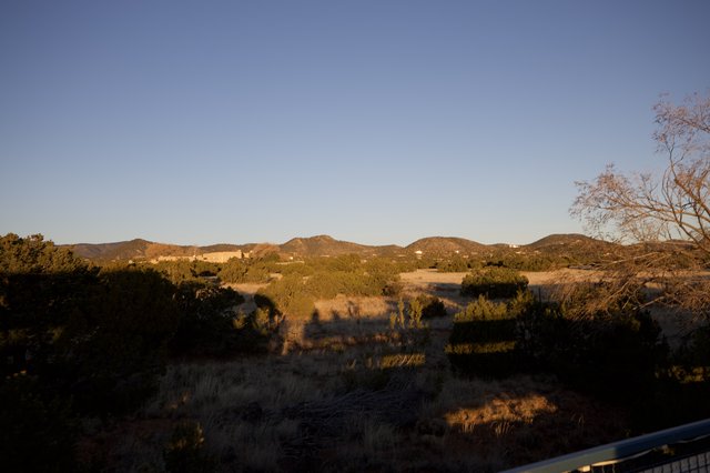 Golden Hour Over New Mexico High Desert Landscape