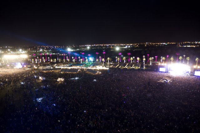 Lighting Up the Night: Excitement at Coachella Music Festival