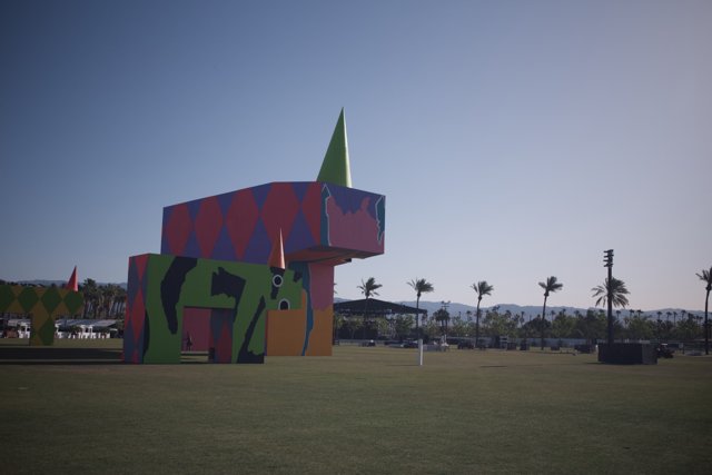 Colorful Sculpture in LA Field