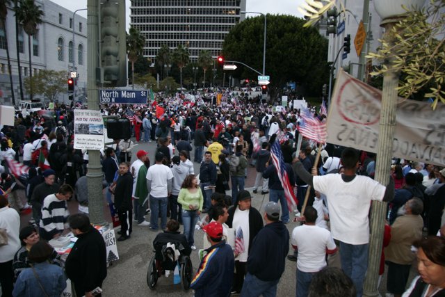 Mass Protest on City Street