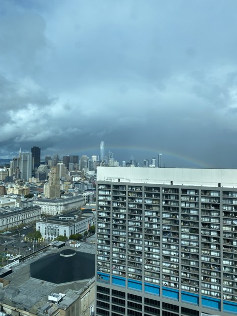 Rainbow over San Francisco's Skyscrapers
