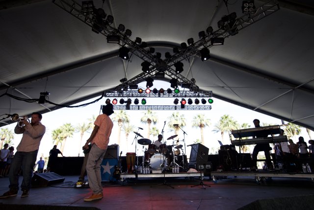 Band rocking Coachella Stage