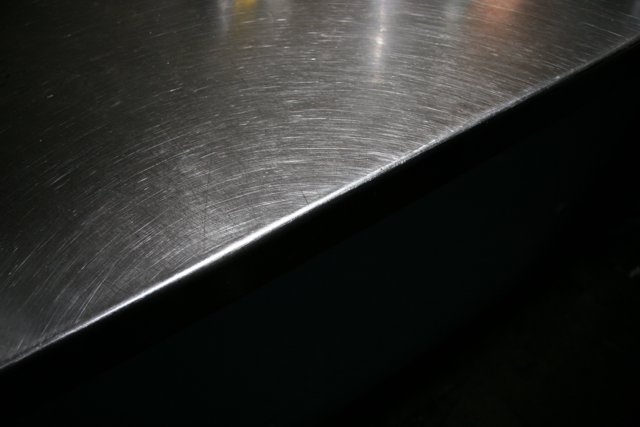 Gleaming Stainless Steel Countertop