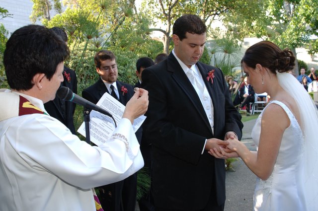 Ring Exchange During Outdoor Wedding Ceremony 2006