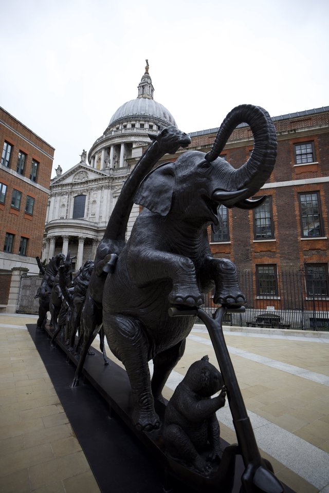 Elephant Sculpture at St. Paul's Cathedral, London