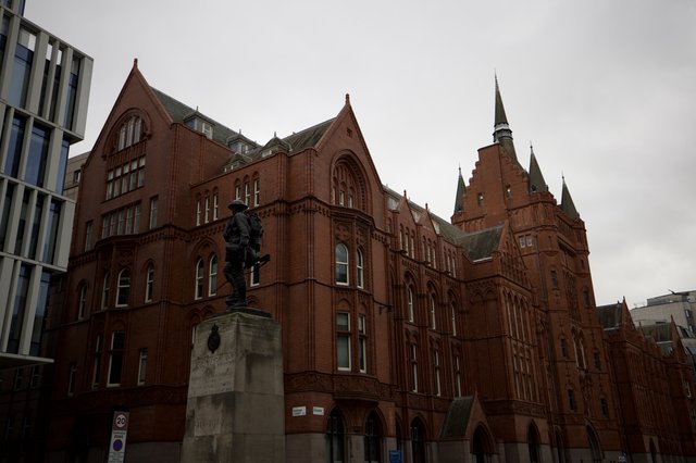 Victorian Red Brick Architecture on Overcast Day