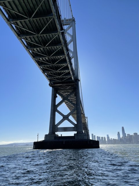Reflections of San Francisco Bay Bridge at Dusk