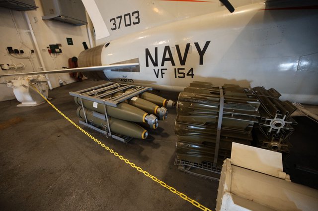 Navy Fighter Aircraft Ordnance Display at USS Hornet Museum