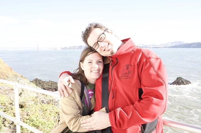 Couple Embracing at San Francisco Waterfront