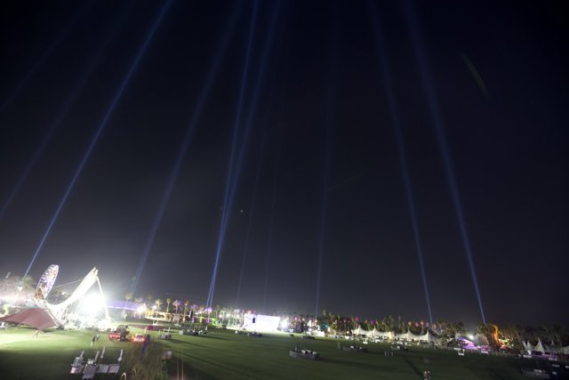Illuminated Field at Coachella Music Festival