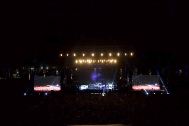Bright Lights and Big Crowd at Coachella Concert