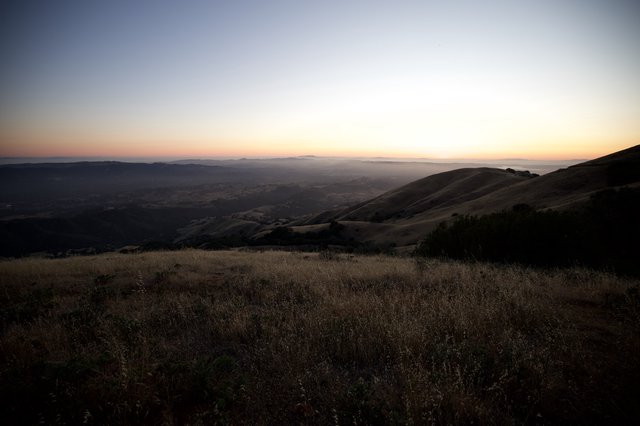 Golden Dusk Over Bay Area Hills at Sunset