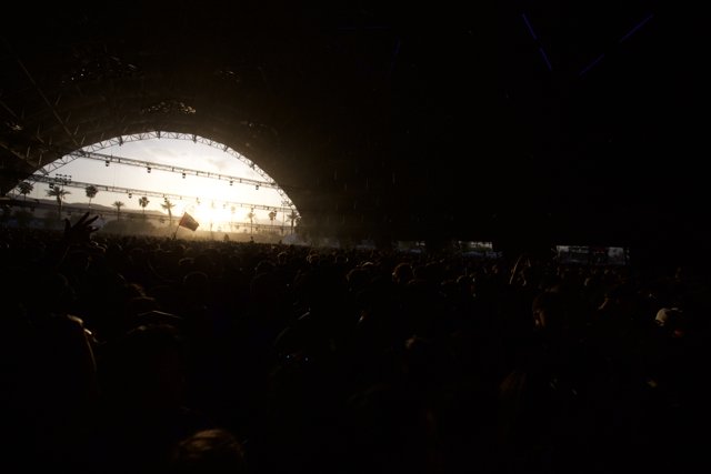 Sunlit Crowd at Coachella Concert