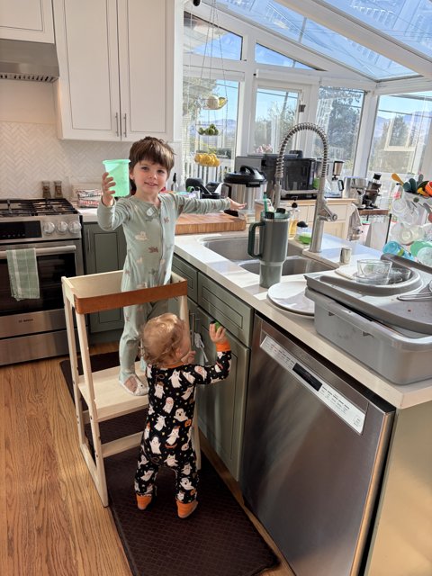 Morning Mischief in the Kitchen