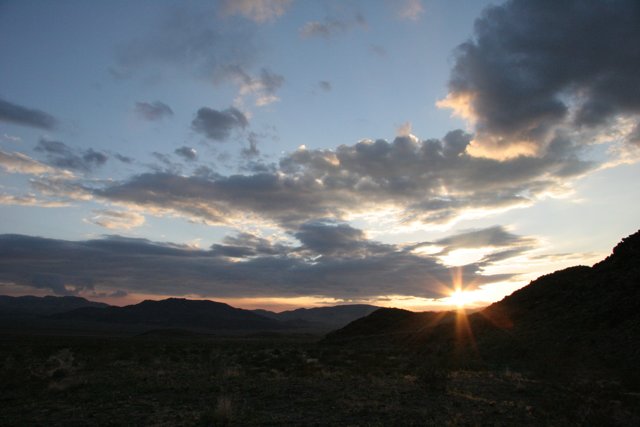 Desert Sunset with Flare