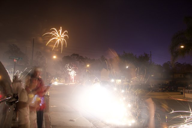 Fireworks Display Lights up the Night Sky