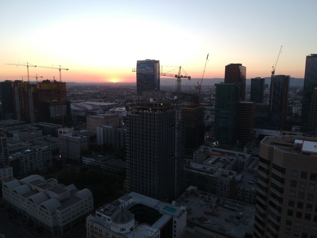 Sunset over the LA Metropolis
