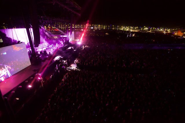 Nighttime Rock Concert at Coachella