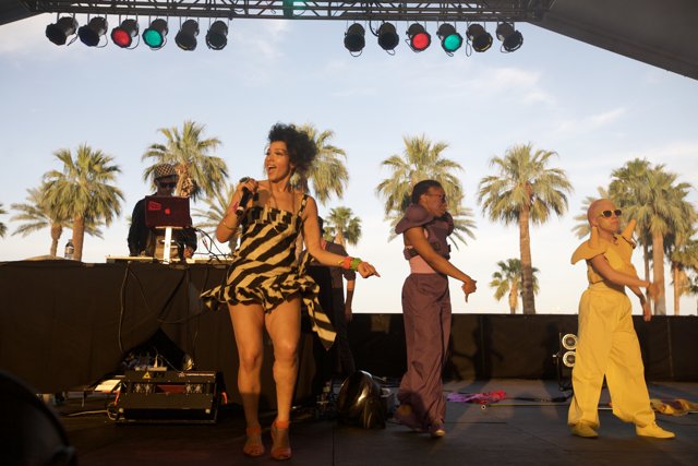 Entertainers on Stage at Coachella Music Festival