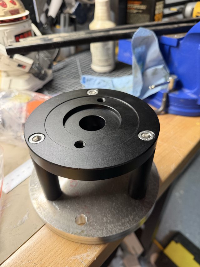Black Anodized Aluminum Telescope Adapter Mount Assembly