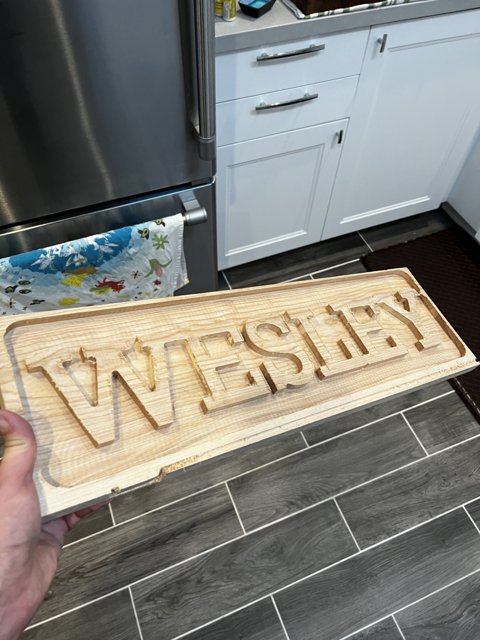 Wesley's Wooden Sign