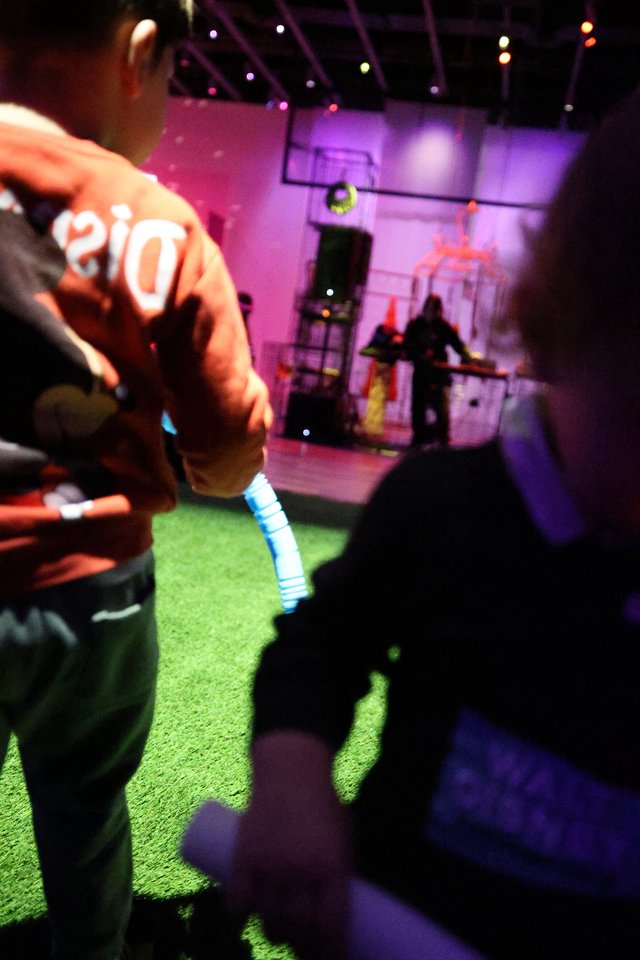 Child Playing at Baby Rave Interactive Event