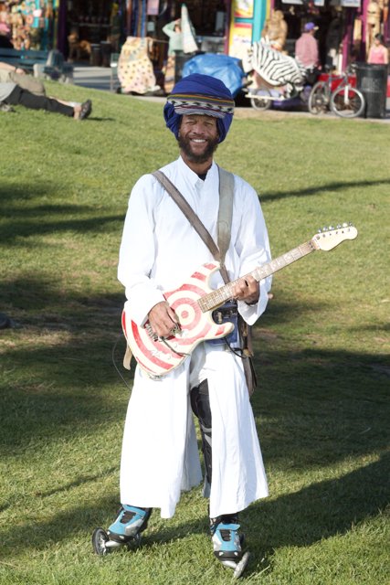 Guitar Man in White