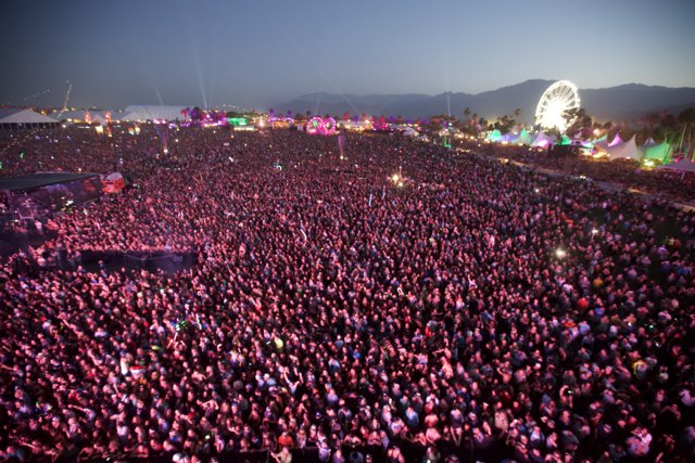 Unleashing the Energy: A Rockin' Crowd at Coachella Music Festival