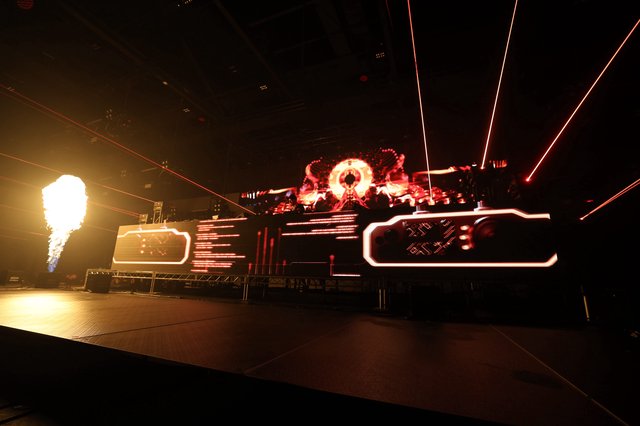 Wobbleland 2026 Stage Explosion of Lasers and Fire