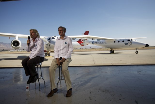 Branson and Rutan at the Airfield