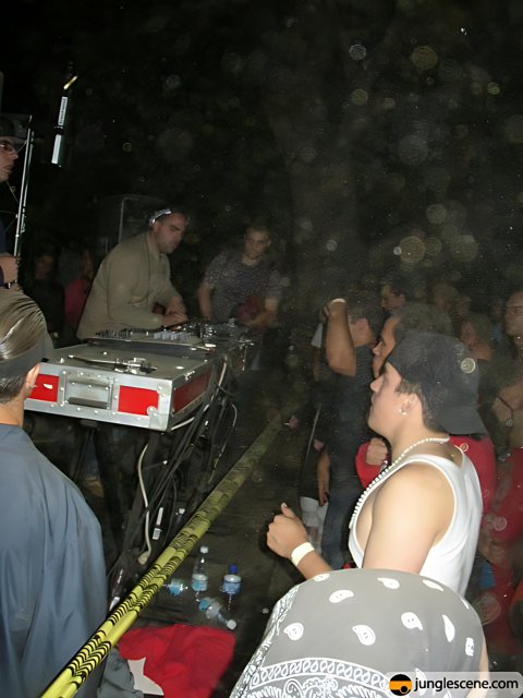 Nightclub Gathering with DJ and Friends
