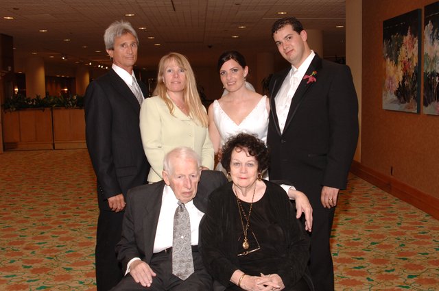 Multi-Generational Family Portrait at Wedding Reception