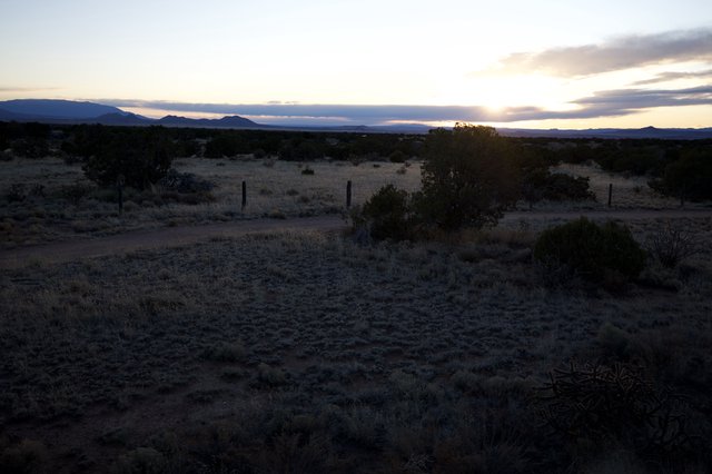 Desert Sunset Over Mountains in New Mexico