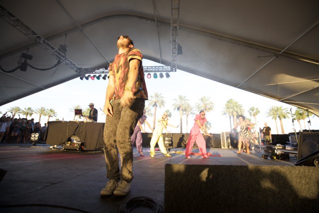 Man performing on stage at Coachella 2008