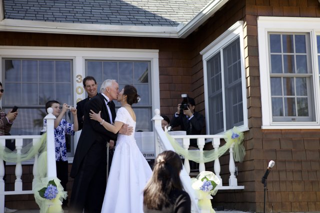 Wedding Kiss on the Porch