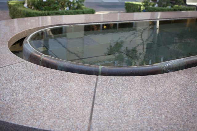 Serene Water Feature in Urban Plaza