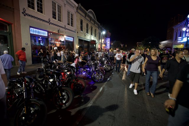 Motorcycle Gathering on Austin Street
