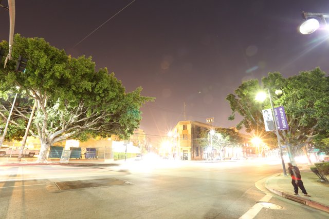 Night Street Lights at The Broad