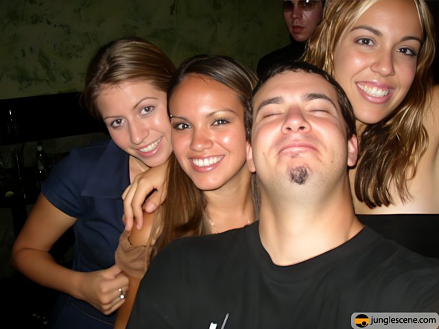 Group Selfie Outside Night Club