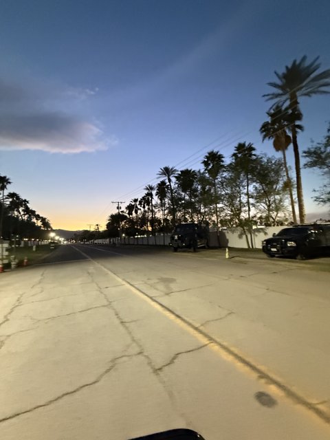 Twilight Drive Through Indio