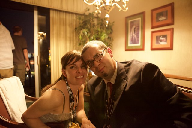 Two Friends Pose Together at DEF CON 17